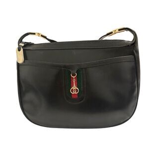 Gucci vintage leather bag web accent